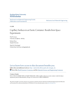 Capillary Surfaces in an Exotic Container: Results