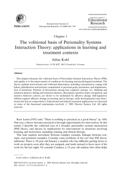 The volitional basis of Personality Systems Interaction - PSI