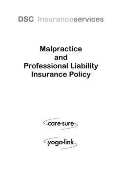 policy wording - DSC Insurance Services