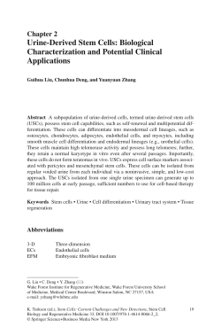 Urine-Derived Stem Cells