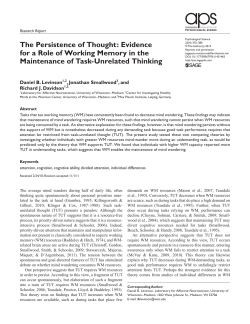 The Persistence of Thought