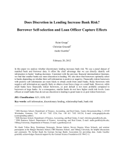 Does Discretion in Lending Increase Bank Risk? Borrower Self