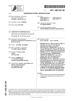 A METHOD OF SORTING CELLS - European Patent