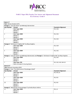 PARCC Paper PBA Practice Test Answer and