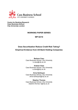 Does Securitization Reduce Credit Risk Taking?