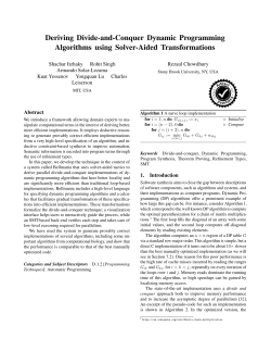 Deriving Divide-and-Conquer Dynamic Programming Algorithms