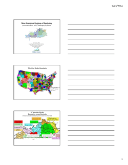 Nine Economic Regions of Kentucky