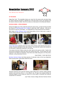 Molecules Network Newsletter - January 2012