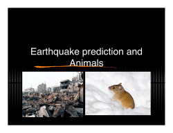 animal earthquake prediction