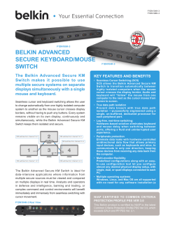 BELKIN ADVANCED SECURE KEYBOARD/MOUSE SWITCH