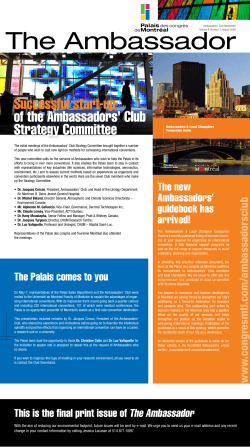 The Ambassador - Palais des congr&egrave;s de Montr&eacute;al
