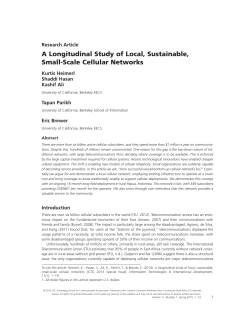 A Longitudinal Study of Local, Sustainable