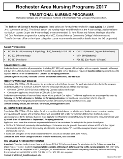 Traditional Nursing Programs