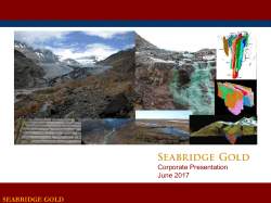 SEABRIDGE GOLD Corporate Presentation May 2017
