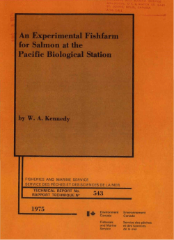An Experimental Fishfarm for Salmon at the Pacific Biological Station