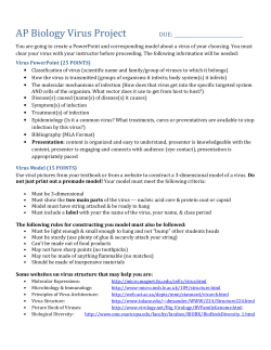 AP Biology Virus Project