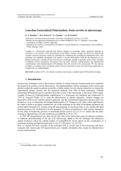 Laurdan Generalized Polarization: from cuvette to microscope