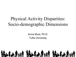 Physical Activity Disparities: Socio-demographic Dimensions