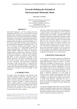 Towards Defining the Potential of Electroacoustic Infrasonic Music