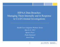 HIPAA Data Breaches: Managing Them Internally and in Response