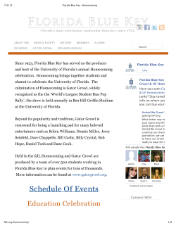 2011 Florida Blue Key/UF Homecoming