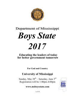 MS Boys State 2017 Registration Packet