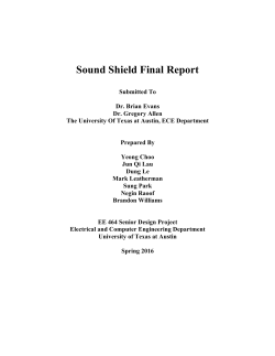 Sound Shield Final Report - The University of Texas at Austin