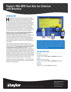 FAS-DPD Test Kits for Chlorine and Bromine