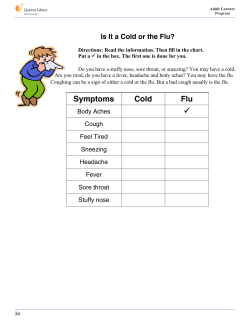 Symptoms Cold Flu