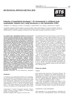 Detection of hyperdiploid karyotypes ( 50 chromosomes)