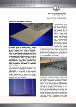 Expanded metal bent precisely