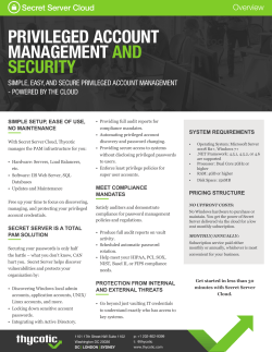 privileged account management and security