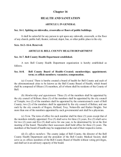 Chapter 16 HEALTH AND SANITATION
