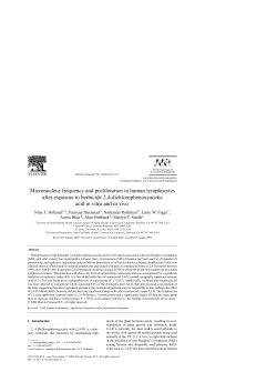 Micronucleus frequency and proliferation in