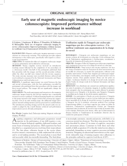 Early use of magnetic endoscopic imaging by novice