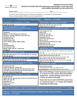 ASA Guide - Muskegon Community College
