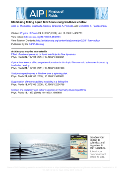 Stabilising falling liquid film flows using feedback control