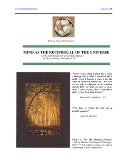 mind as the reciprocal of the universe