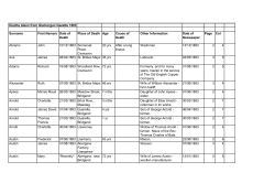 Deaths taken from Glamorgan Gazette 1883 Surname First Name/s