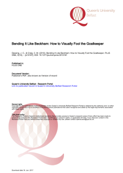 Bending It Like Beckham: How to Visually Fool the Goalkeeper
