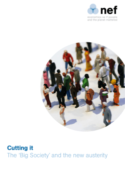 Cutting it The `Big Society` and the new austerity