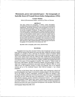 Monuments, power and contested space&mdash; the