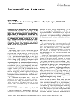 Fundamental forms of information