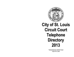 City of St. Louis Circuit Court Telephone Directory 2013