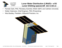 Lunar Water Distribution (LWaDi)-- a 6U Lunar Orbiting spacecraft