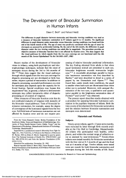 The development of binocular summation in