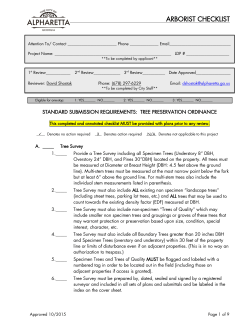 arborist checklist - City of Alpharetta