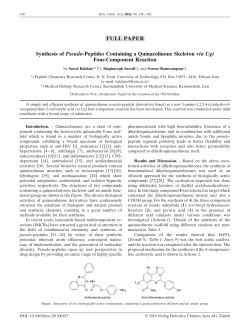 Synthesis of Pseudo‐Peptides Containing a Quinazolinone