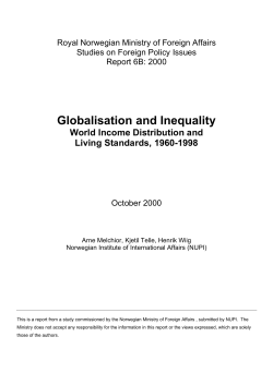 Globalisation and Inequality
