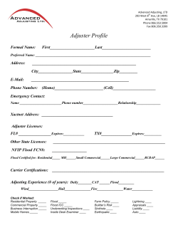 blank forms - Advanced Adjusting